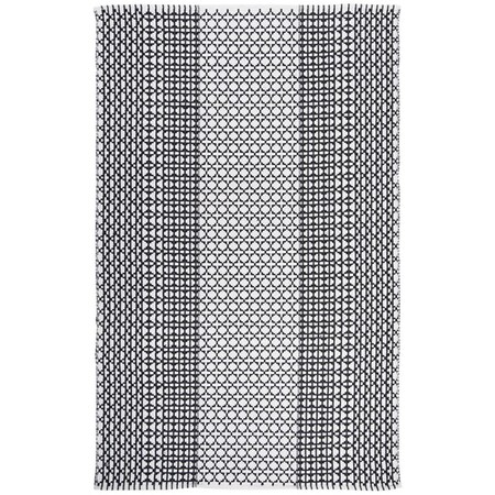 Safavieh 3 x 5 ft. Montauk Collection Contemporary Rectangle Hand Woven Rug Black & Ivory MTK617Z-3